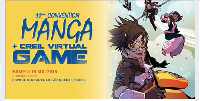 Creil : 11 éme Convention Manga Creilloise, le samedi 19 mai.