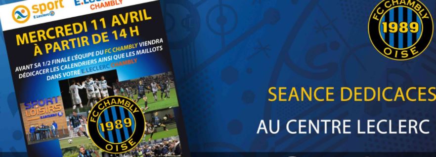 Coupe de France : le FC Chambly en séance de dédicaces le 11 avril à 14 heures