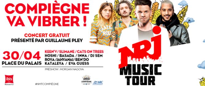 Le NRJ Music Tour revient à Compiègne pour une 5e édition !