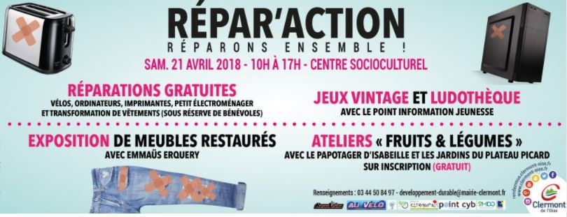 Répar’Action à Clermont : le 21avril, réparons ensemble !