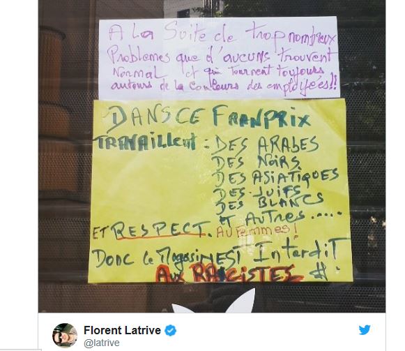 Un Franprix “interdit aux racistes”