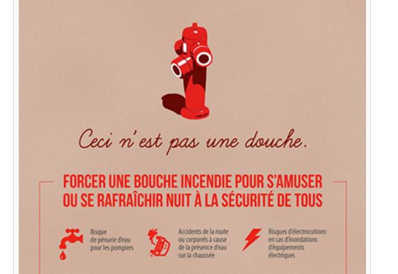 Oise : l’ouverture des bouches incendie pour se rafraîchir est strictement interdit.