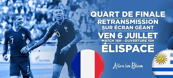 Elispace de Beauvais : un écran géant pour suivre le match France/Uruguay vendredi 6 juillet