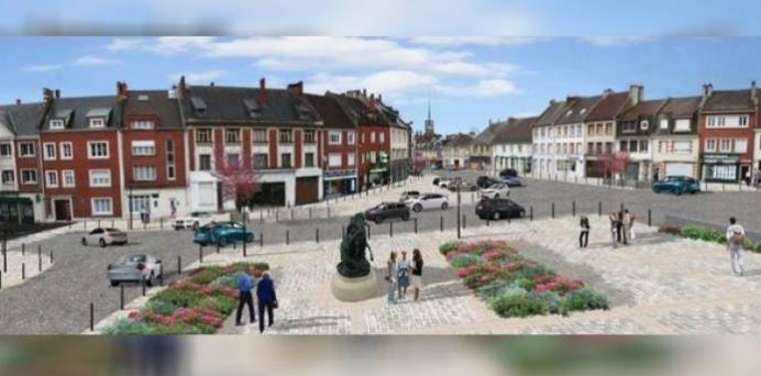 Breteuil : ça y est c’est parti pour les travaux de la place de l’hôtel de ville.