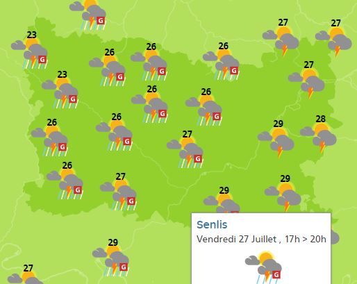 L’Oise placé en vigilance orange aux orages de grêle