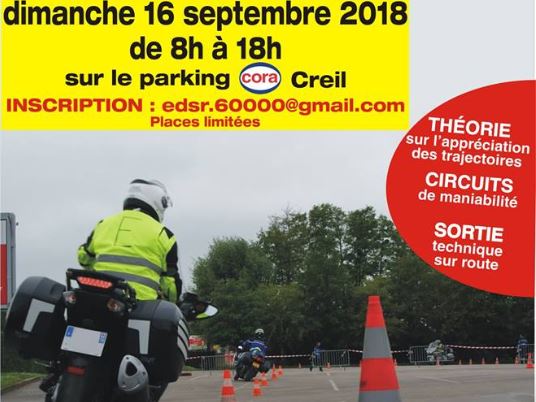 Saint -Maximin : formation gratuite de pilotage moto sur le parking de CORA