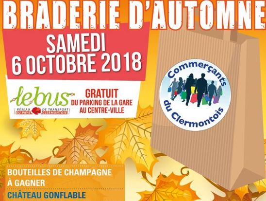 Clermont : grande braderie d’automne des commerçants du clermontois, le 6 octobre