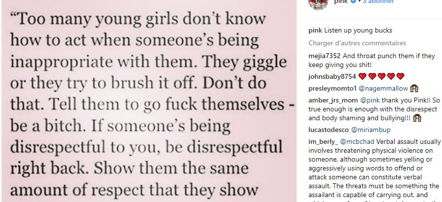 Pink : telle mère, telle fille…