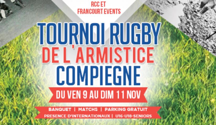 Compiègne : festival de rugby de l’armistice au RCC, du 9 au 11 novembre 2018