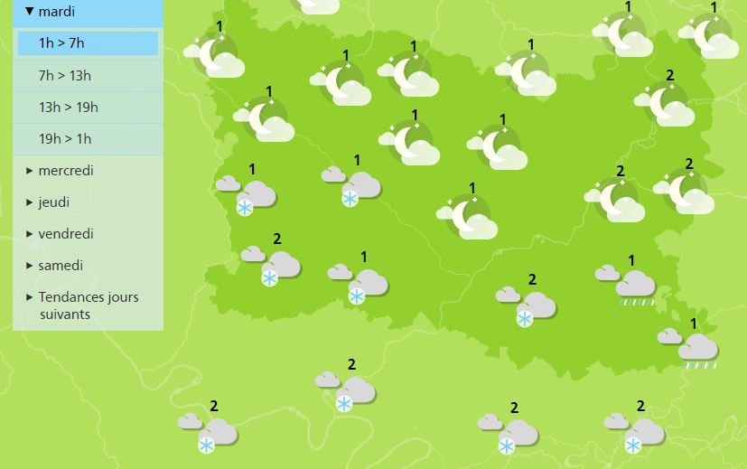 Episode de froid sur l’Oise jusqu’à jeudi, avec de la neige…