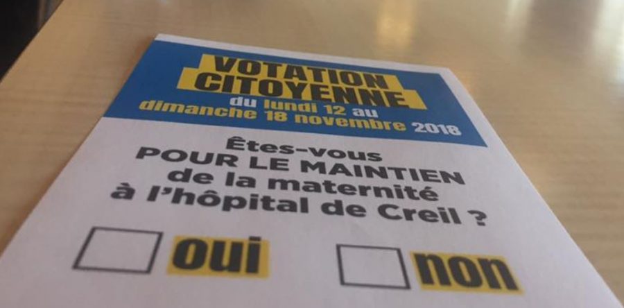 Votation citoyenne pour le maintien de la maternité de Creil ! Du 12 au 18 novembre !
