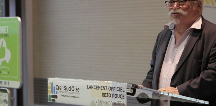 Creil : Jean-Claude Villemain a procédé au lancement officiel du dispositif d’autostop REZO POUCE. 