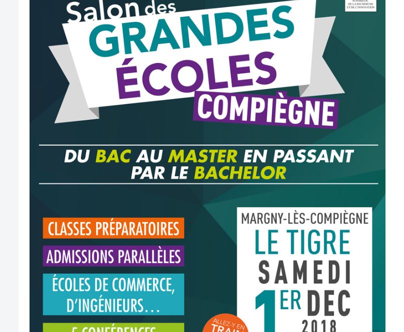Compiègne : salon des grandes écoles (forum), le 1er décembre au Tigre.
