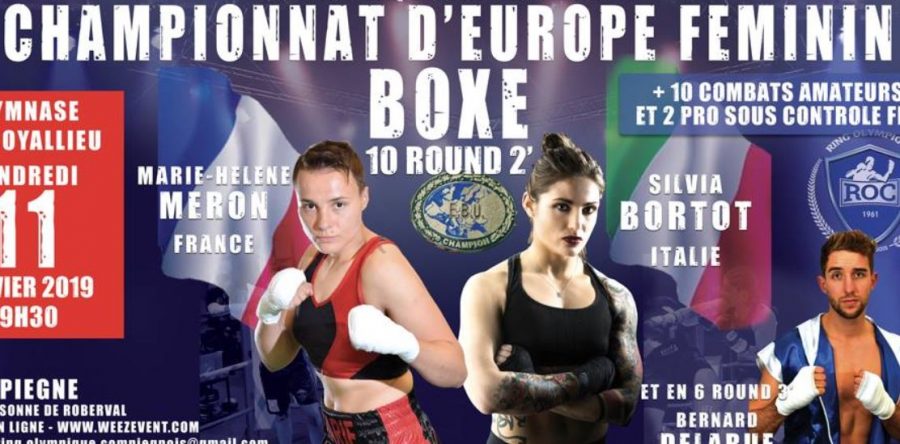 Compiègne : Boxe Championnat d’Europe pro féminin, vendredi 11 janvier 2019