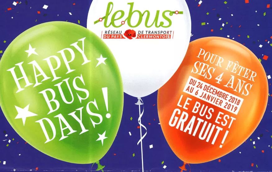 Clermontois : Happy Bus Days du 24 décembre 2018 au 6 janvier 2019