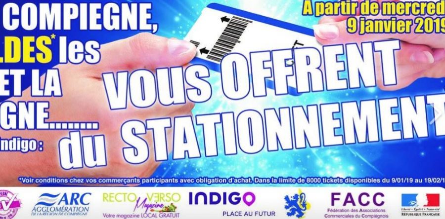 Compiègne : pendant les soldes, le parking est gratuit !