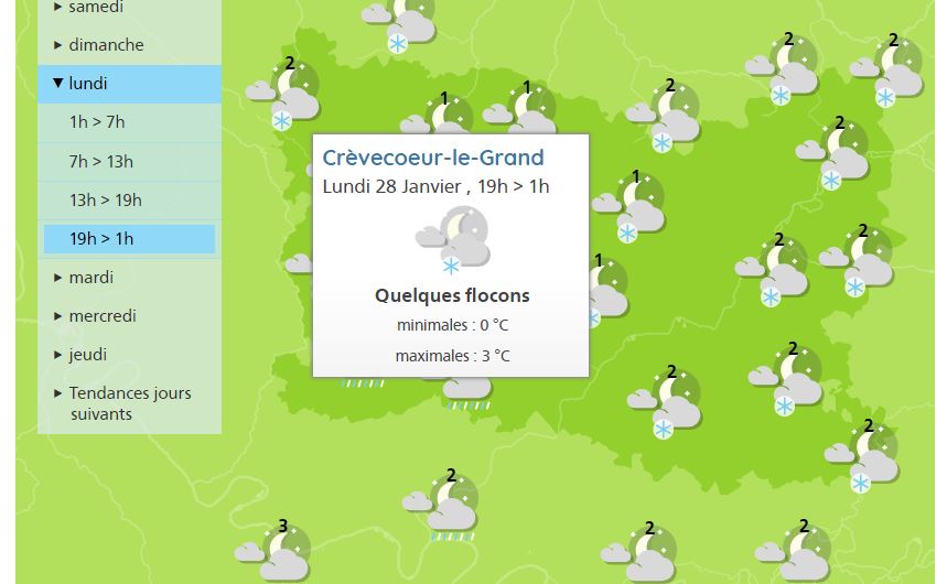 De la neige de mardi à mercredi soir dans l’Oise !