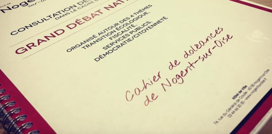 « Cahiers de doléances des gilets jaunes » Nogent-sur-Oise aussi !