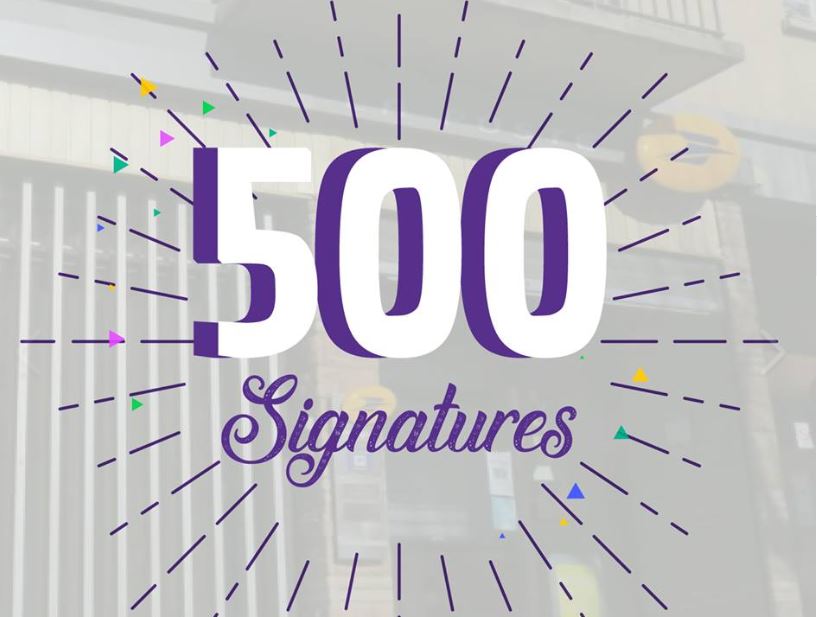 500 signatures pour la pétition : “NON à une nouvelle diminution des horaires au bureau de La Poste de Saint-Leu” ! 