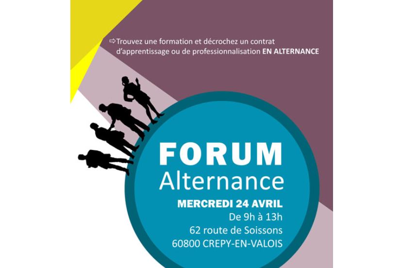 Crépy-en-Valois :  Forum de l’Alternance, mercredi 24 avril