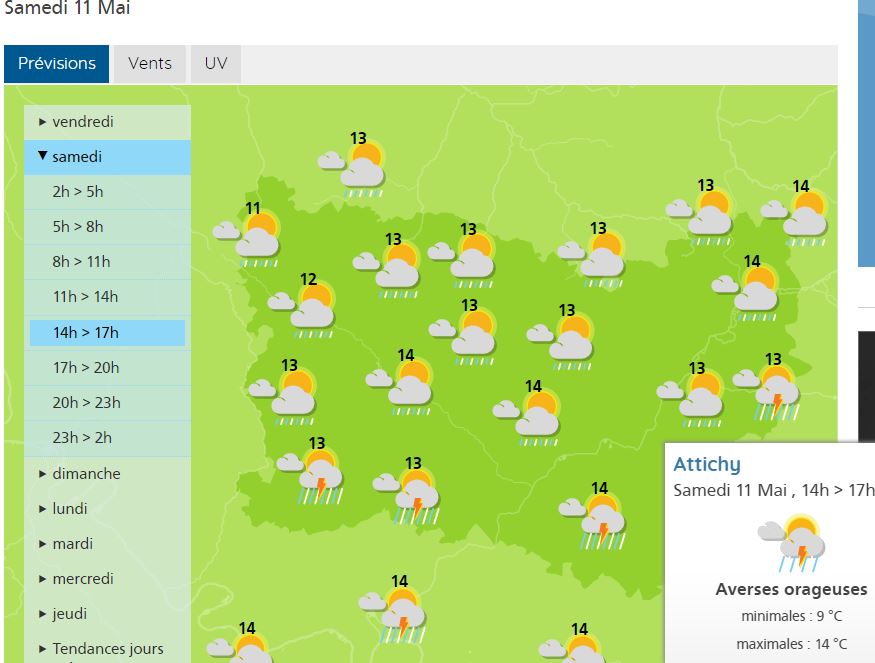 Le département de l’Oise placé en vigilance jaune pluie-inondation