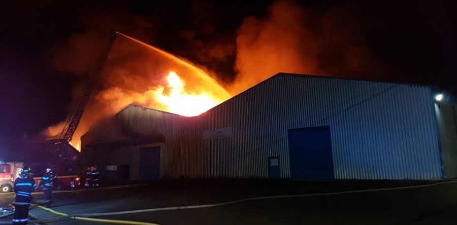 Important feu d’entrepôt à Fitz-James
