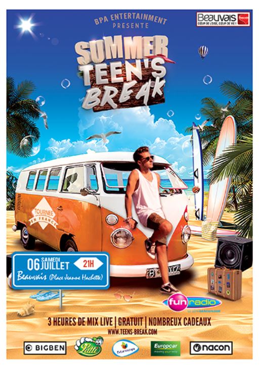 Le Summer Teen’s Break, samedi 6 juillet 2019 à Beauvais