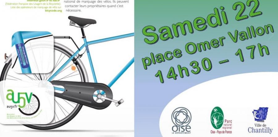 Marquage Bicycode : faites graver votre vélo, le 22 juin 2019 à Chantilly !