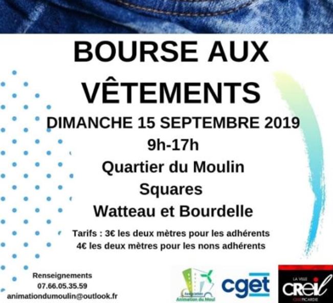 Creil : bourse aux vêtements quartier du Moulin