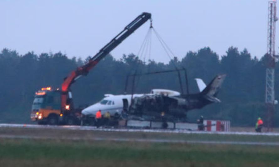 Le jet de Pink prend feu