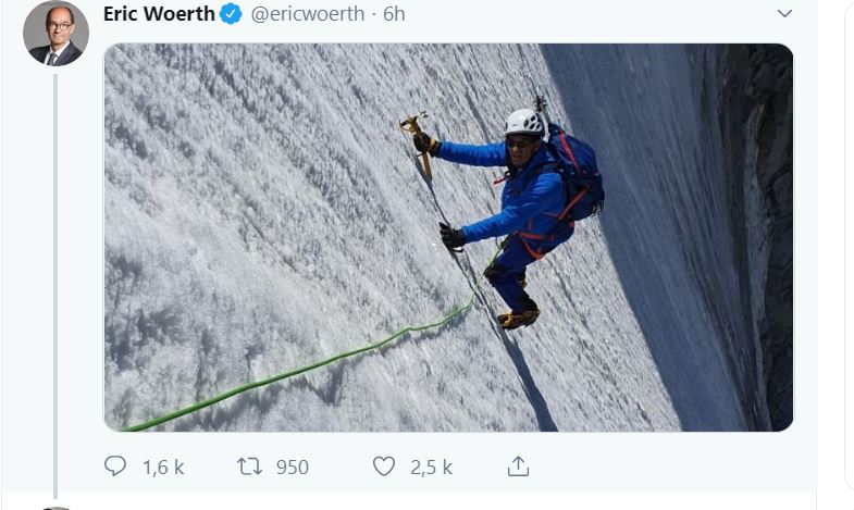 Eric Woerth, en pleine “ascension” sur le massif du Mont-Blanc, moqué sur Twitter !