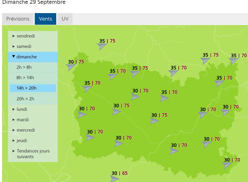 Coup de vent dans l’Oise, ce dimanche